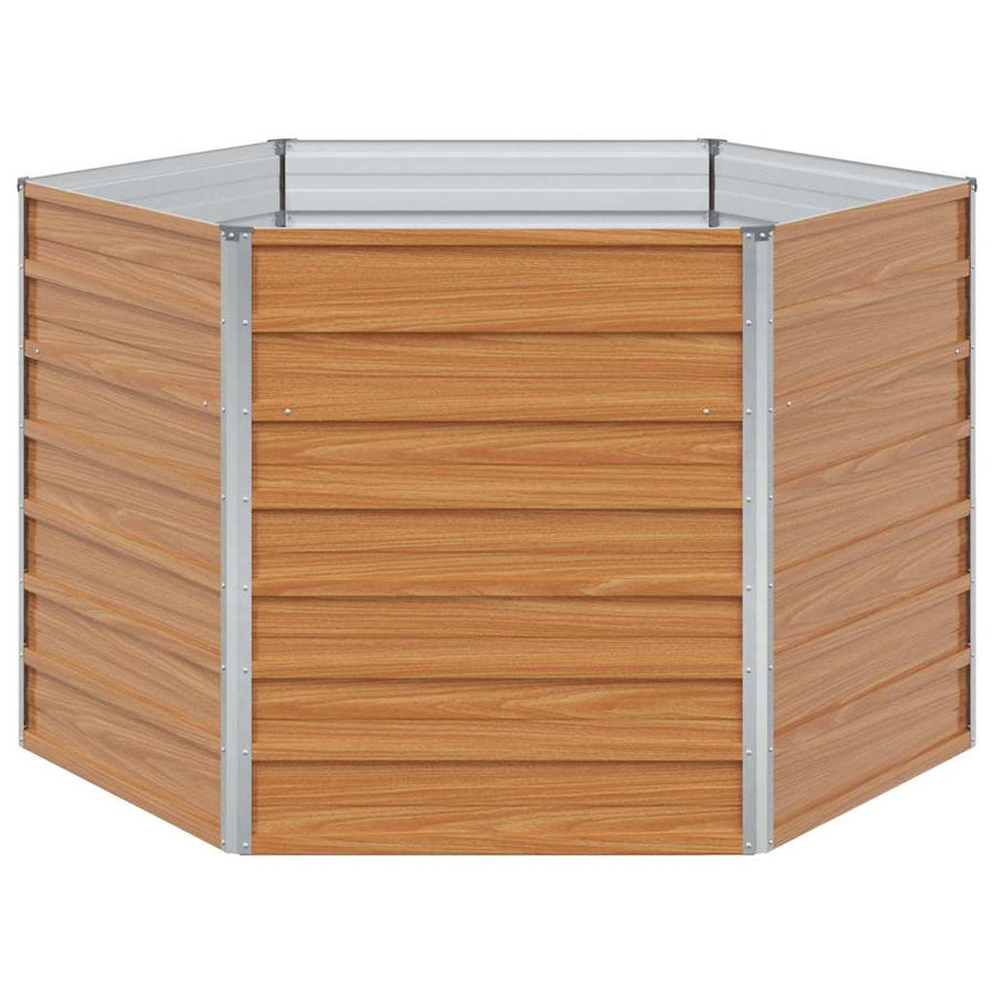 Verhoogd Tuinbed Licht Bruin 129 x 129 x 77 cm