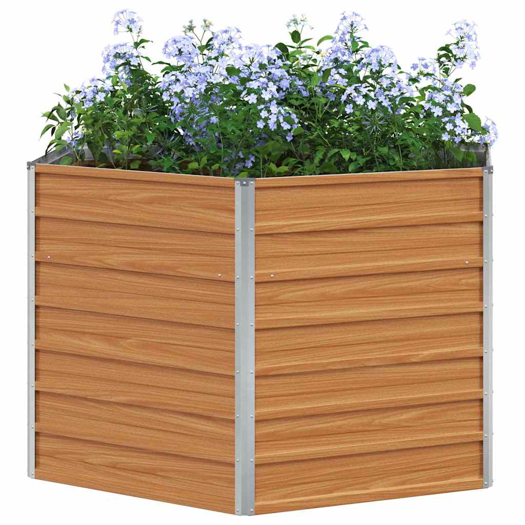 Verhoogd Tuinbed Licht Bruin 129 x 129 x 77 cm