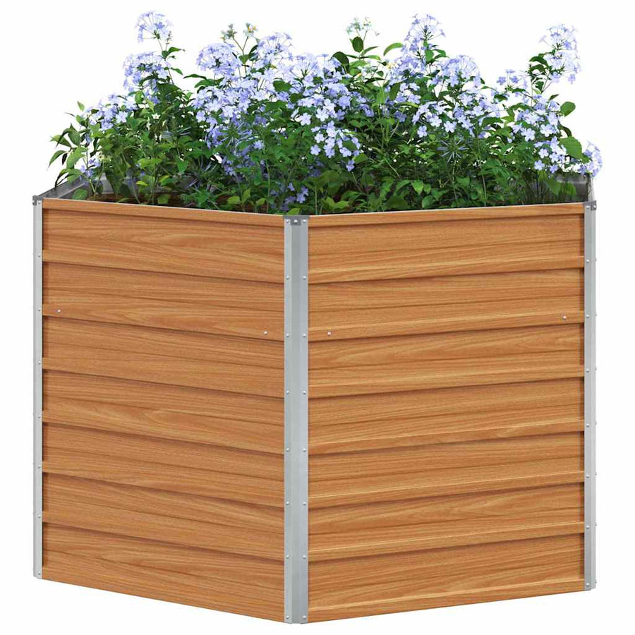 Verhoogd Tuinbed Licht Bruin 129 x 129 x 77 cm