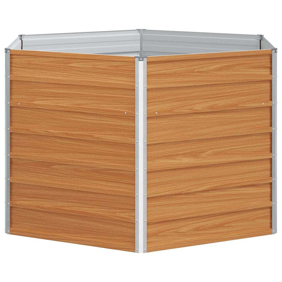 Verhoogd Tuinbed Licht Bruin 129 x 129 x 77 cm