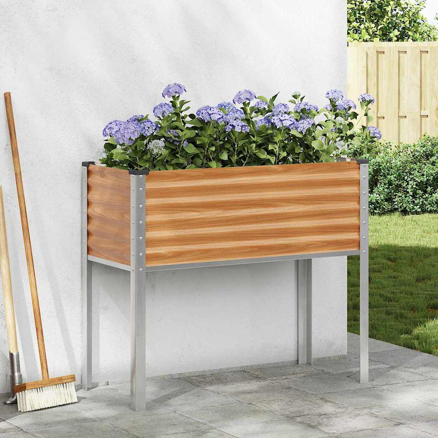 Tuin Bloempot Licht Bruin Houtlook