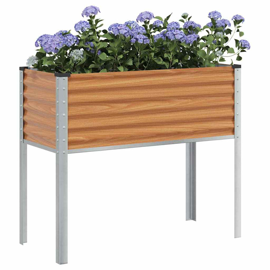Tuin Bloempot Licht Bruin Houtlook