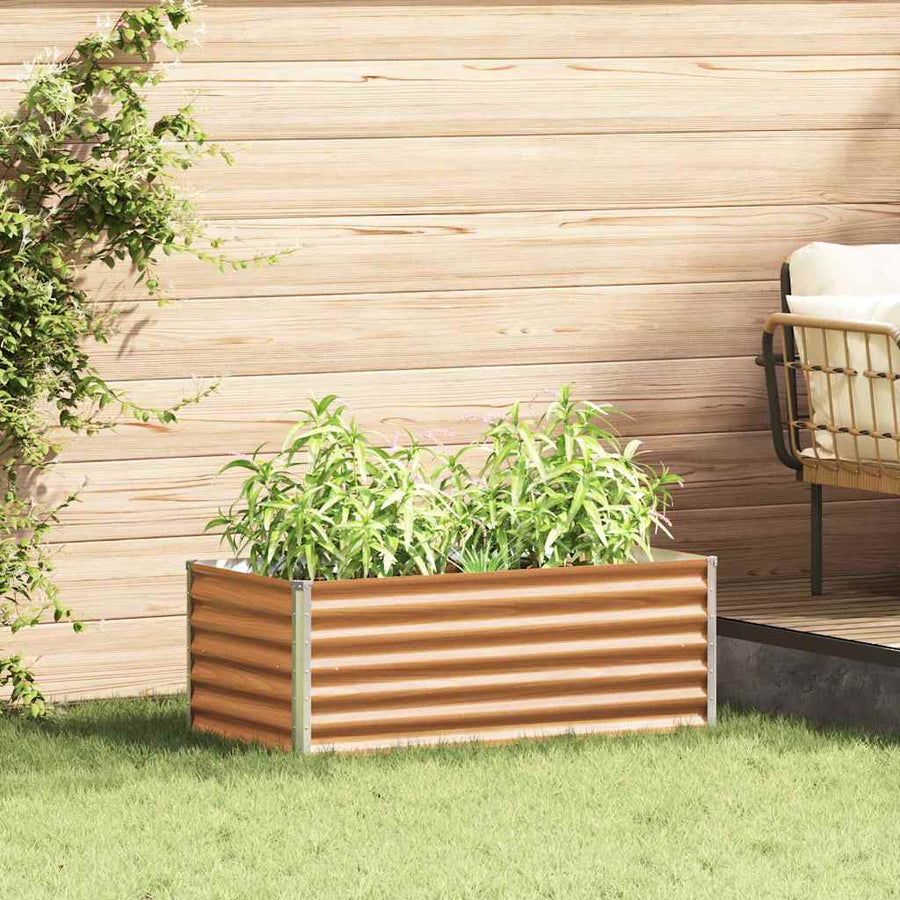 Verhoogde plantenbak 98 x 50 x 36 cm Gegalvaniseerd staal