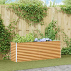 Verhoogde plantenbak 195x50x68 cm gegalvaniseerd staal