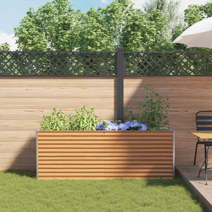 Verhoogde plantenbak 195 x 50 x 68 cm Gegalvaniseerd staal