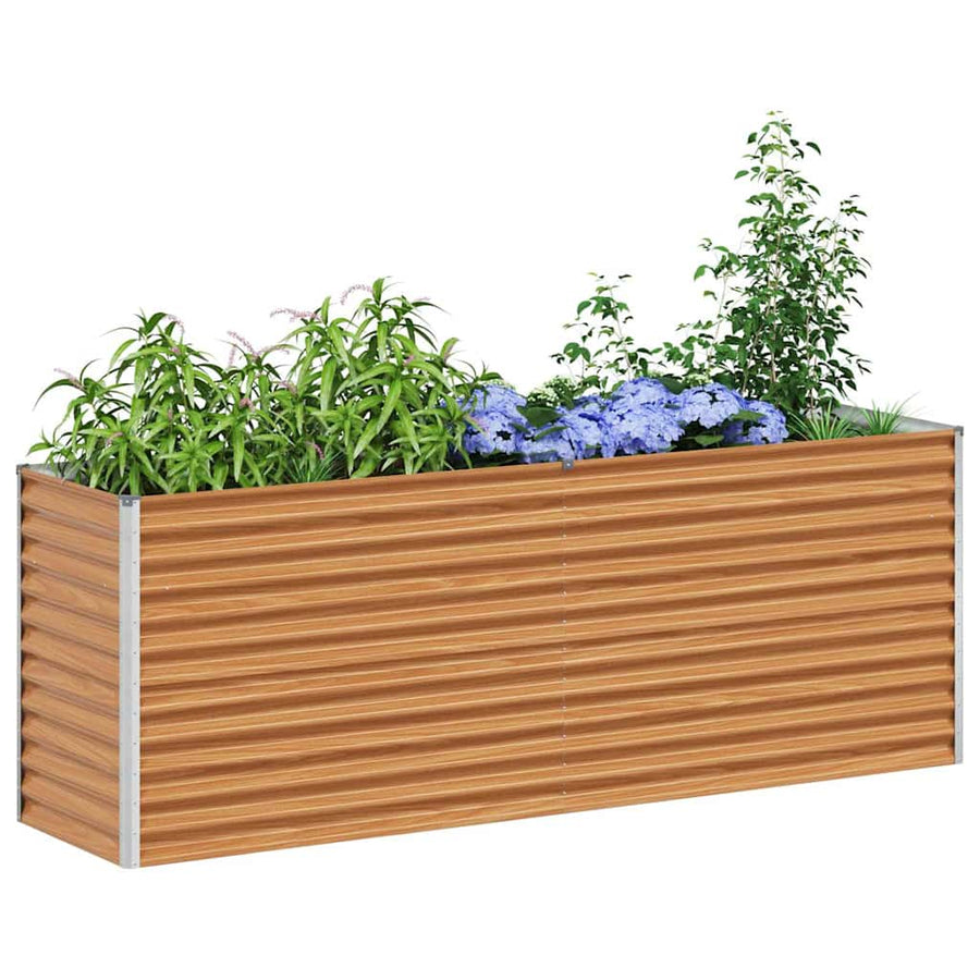 Verhoogde plantenbak 195 x 50 x 68 cm Gegalvaniseerd staal