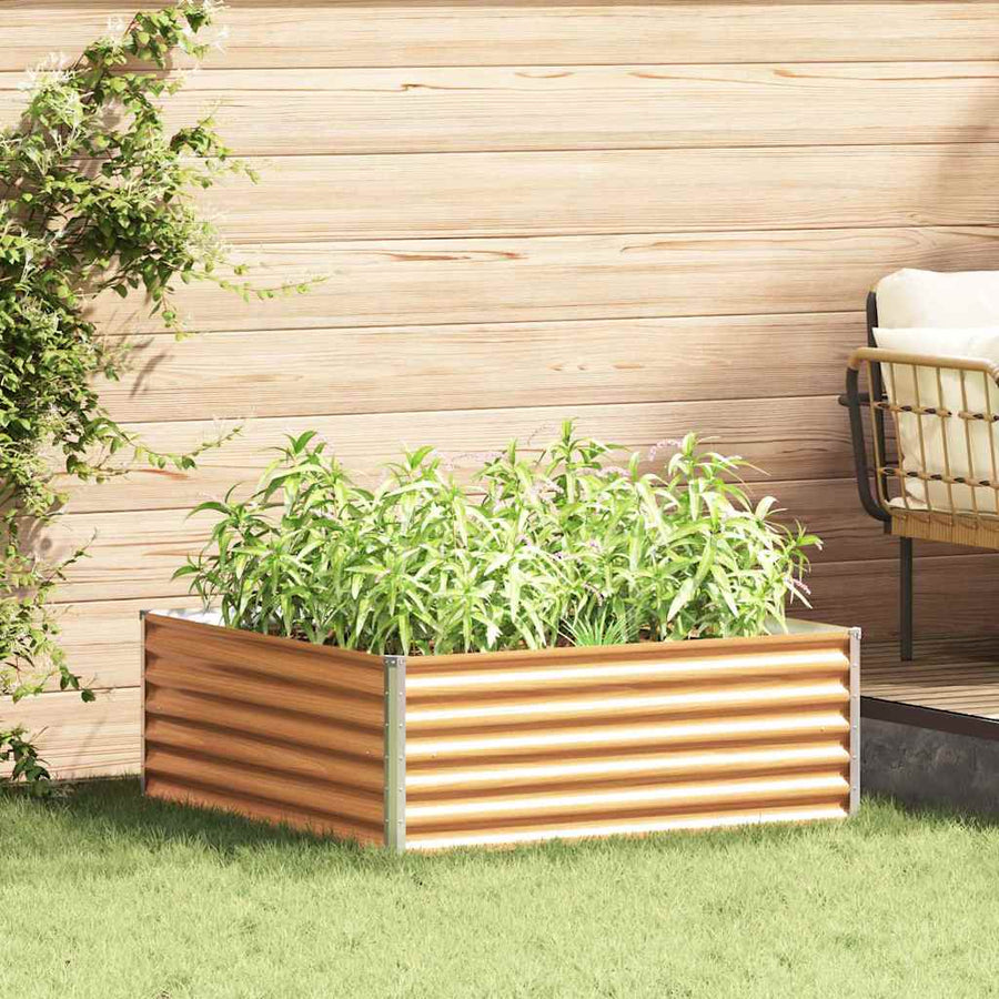 Verhoogde plantenbak 98 x 100 x 36 cm Gegalvaniseerd staal