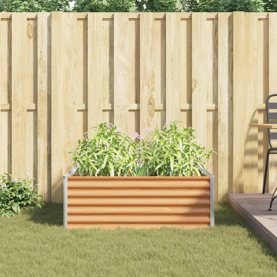 Verhoogde plantenbak 98 x 100 x 36 cm Gegalvaniseerd staal