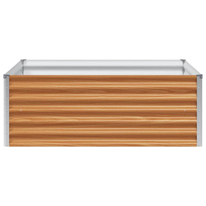 Verhoogde plantenbak 98 x 100 x 36 cm Gegalvaniseerd staal
