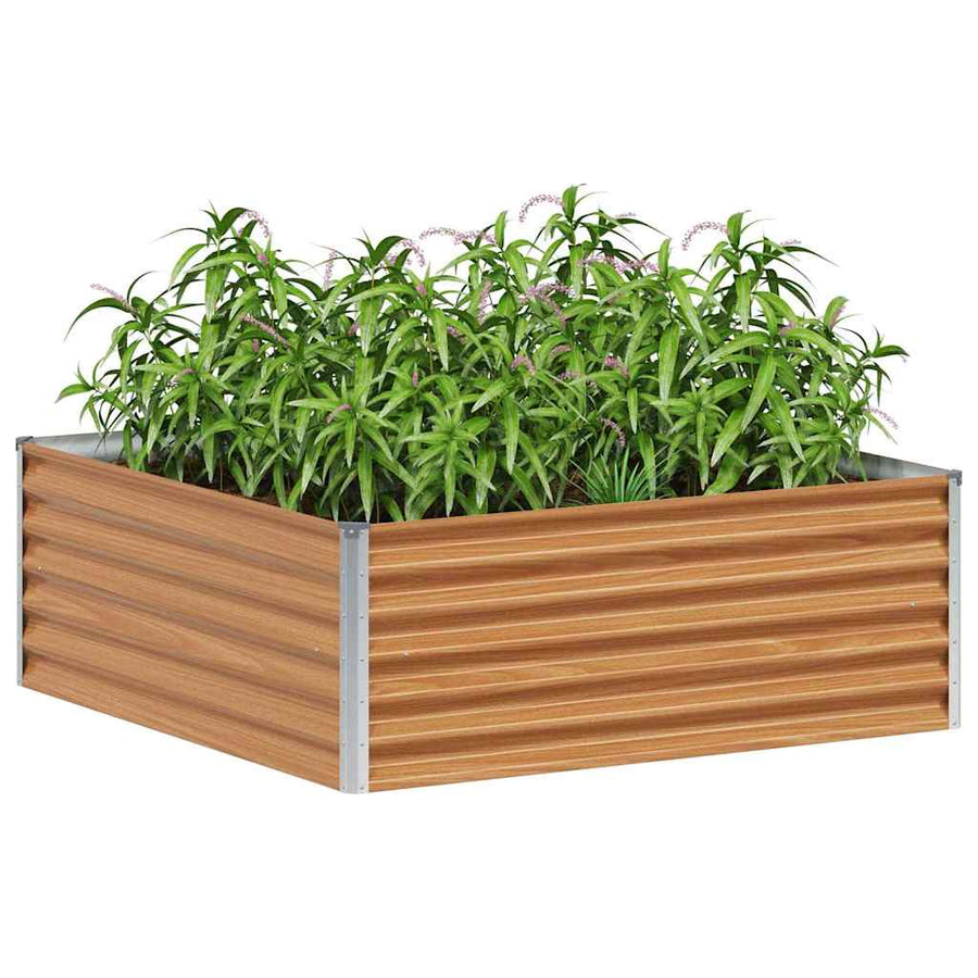 Verhoogde plantenbak 98 x 100 x 36 cm Gegalvaniseerd staal
