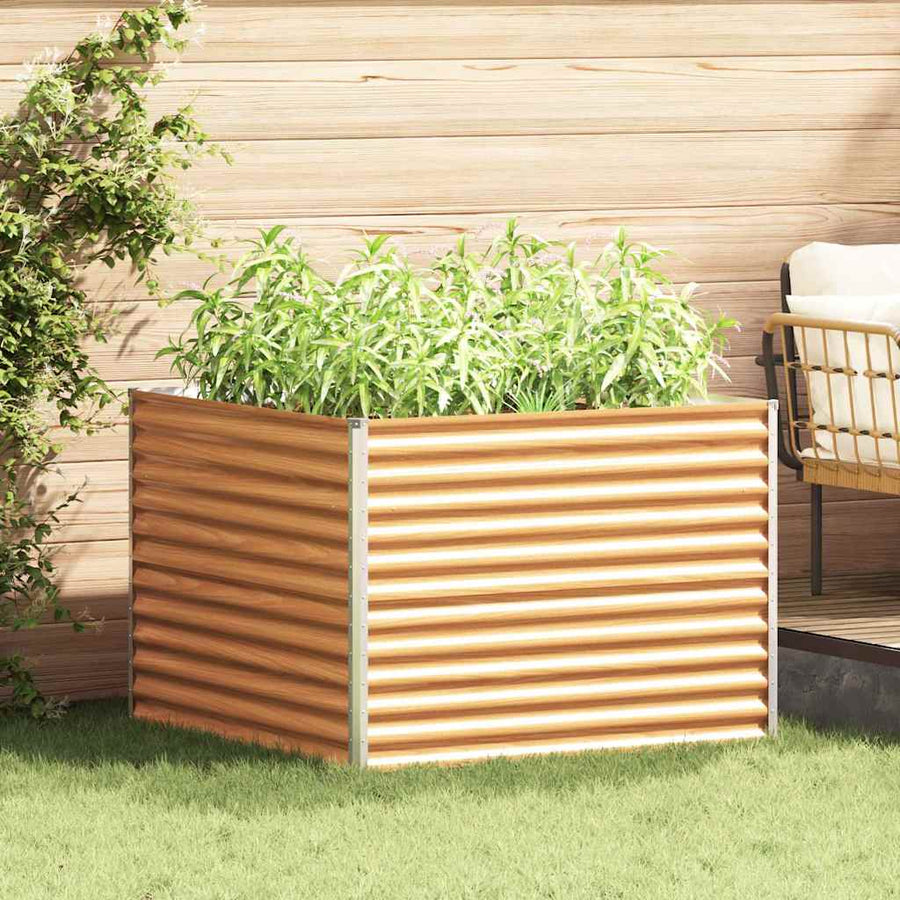 Verhoogde plantenbak 98 x 100 x 68 cm Gegalvaniseerd staal
