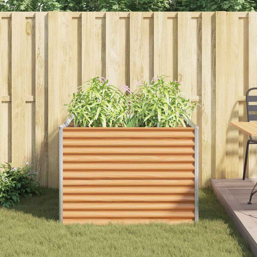 Verhoogde plantenbak 98 x 100 x 68 cm Gegalvaniseerd staal