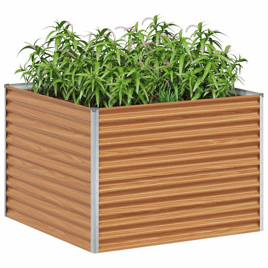 Verhoogde plantenbak 98 x 100 x 68 cm Gegalvaniseerd staal