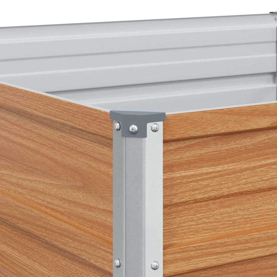 Verhoogde plantenbak Licht Bruin 240 x 80 x 77 cm
