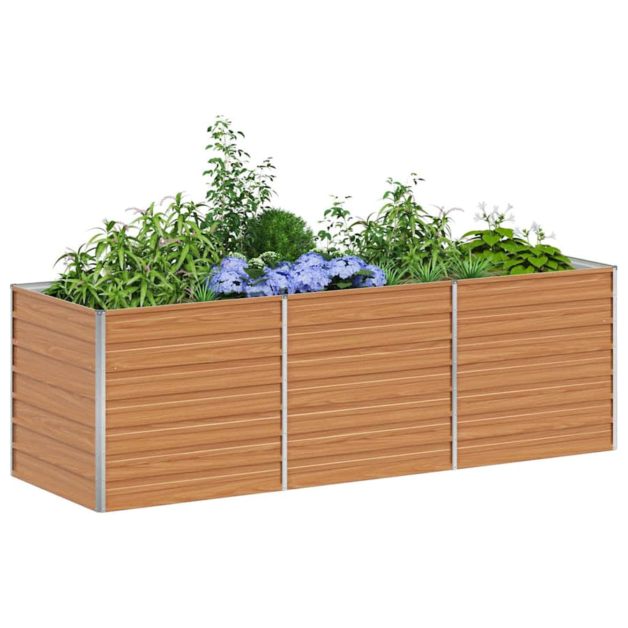 Verhoogde plantenbak Licht Bruin 240 x 80 x 77 cm