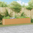 Verhoogde plantenbak 390x50x68 cm gegalvaniseerd staal