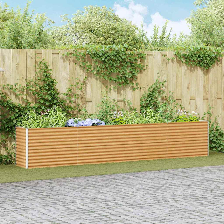 Verhoogde plantenbak 390 x 50 x 68 cm Gegalvaniseerd staal