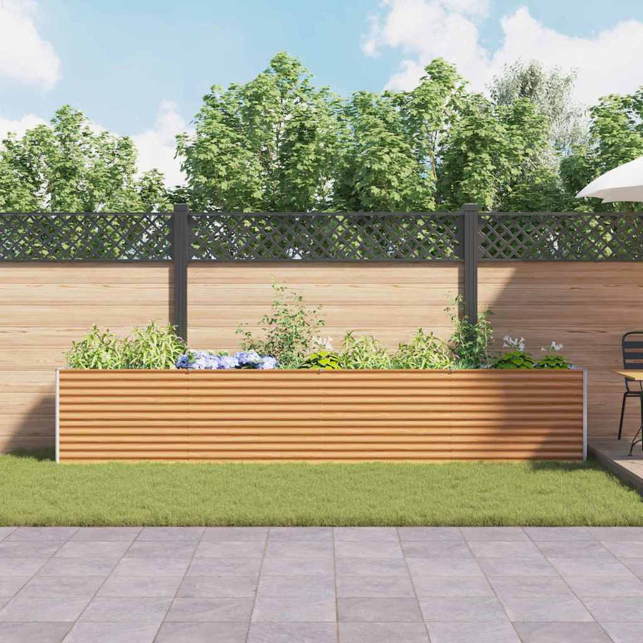 Verhoogde plantenbak 390 x 50 x 68 cm Gegalvaniseerd staal