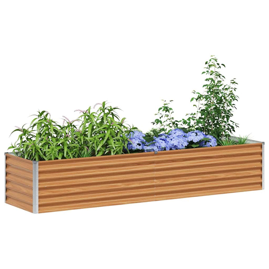 Verhoogde plantenbak 195 x 50 x 36 cm Gegalvaniseerd staal