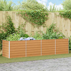 Raised Planter Light Brown 320 x 80 x 77 cm