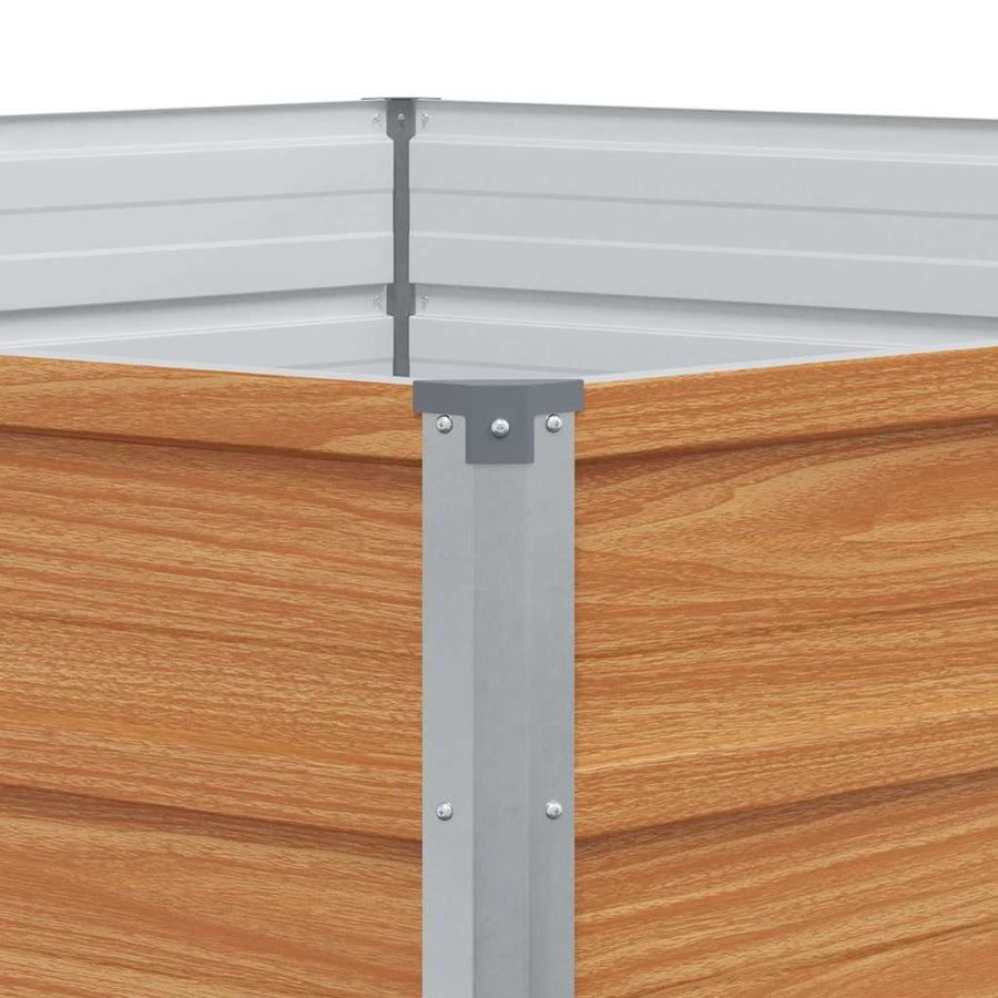 Verhoogd Tuinbed Hout Uiterlijk 129 x 129 x 45 cm