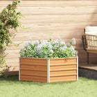 Raised Garden Bed Wood Look 129 x 129 x 45 cm
