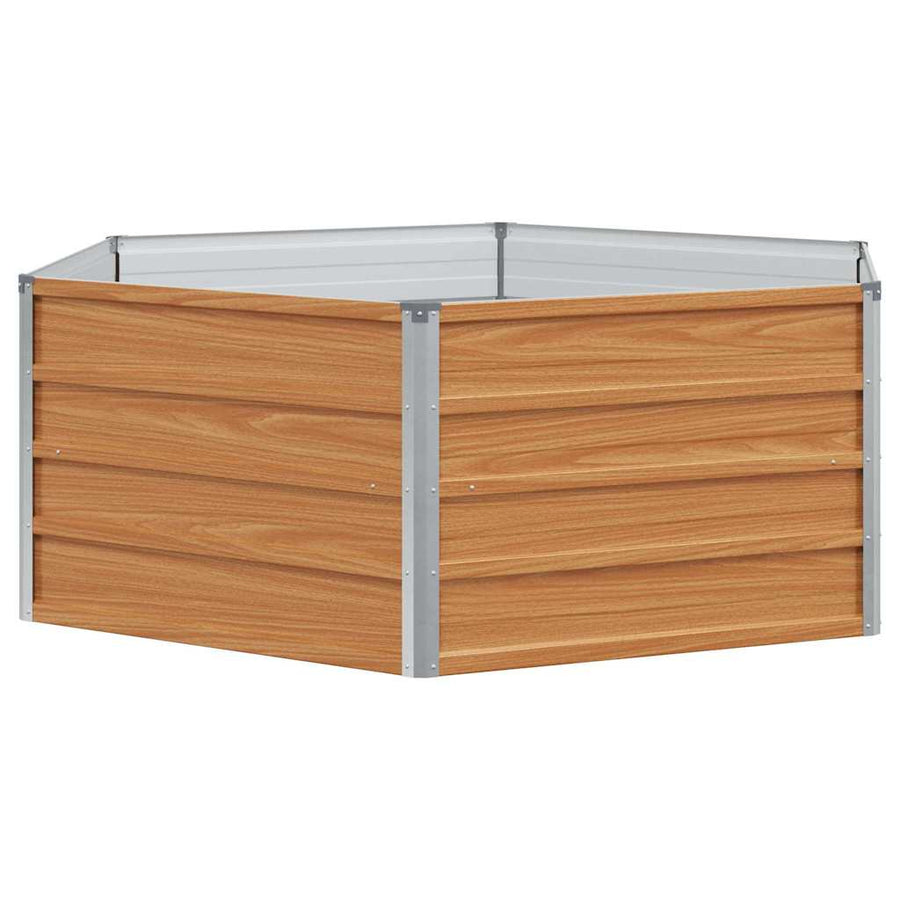 Verhoogd Tuinbed Hout Uiterlijk 129 x 129 x 45 cm