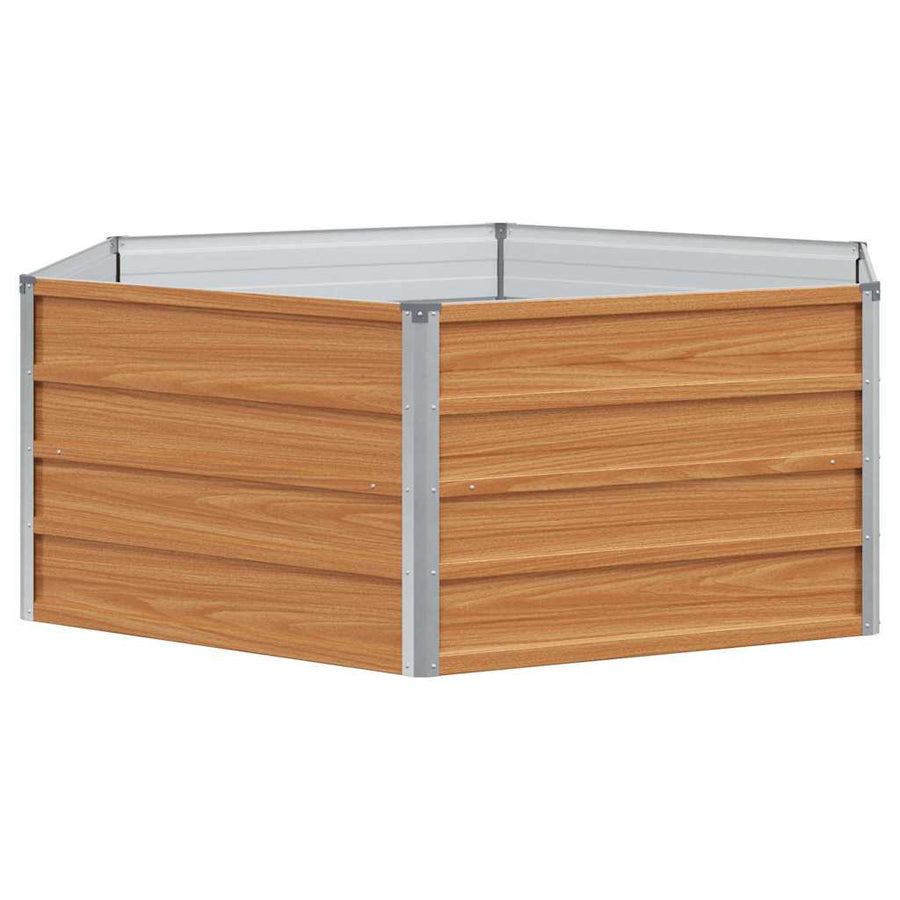 Verhoogd Tuinbed Hout Uiterlijk 129 x 129 x 45 cm