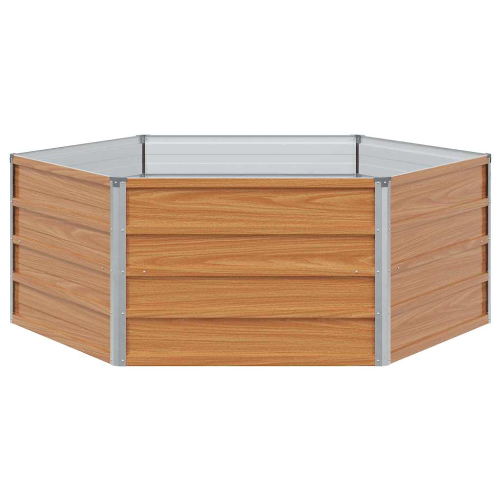 Verhoogd Tuinbed Hout Uiterlijk 129 x 129 x 45 cm
