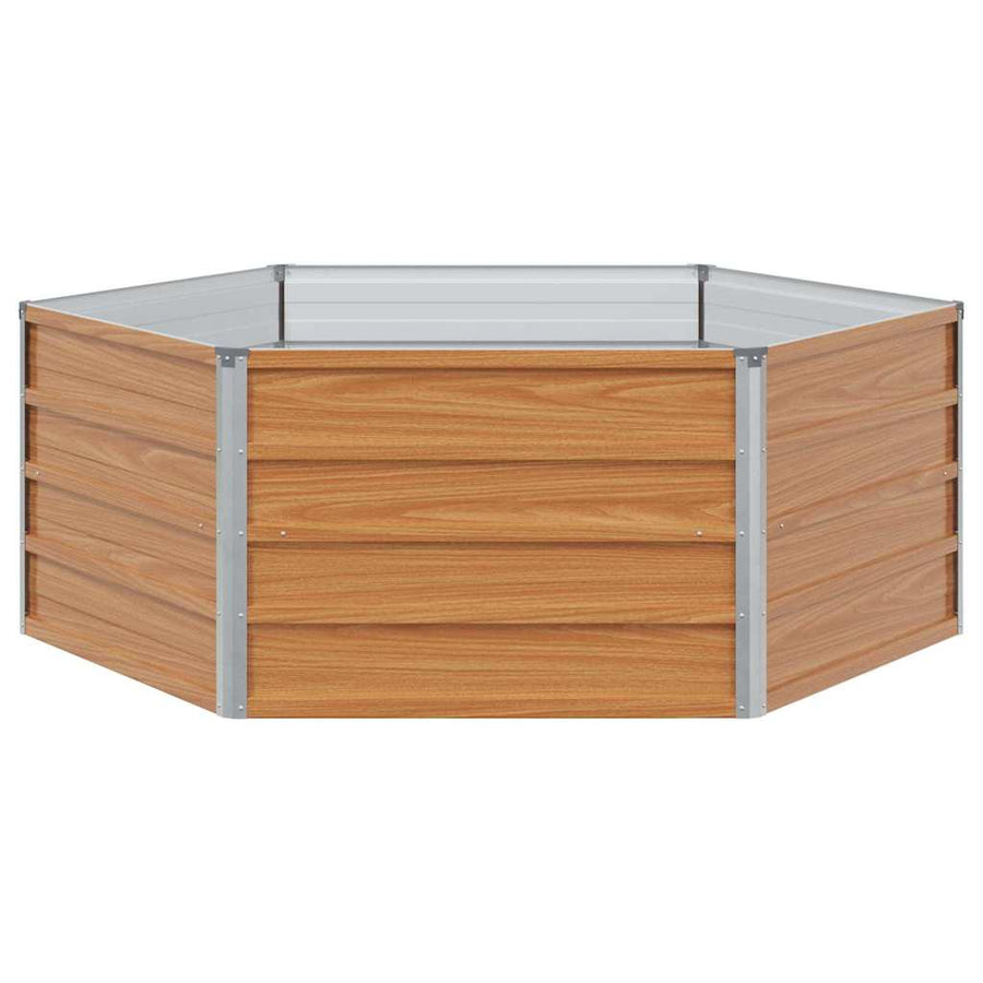 Verhoogd Tuinbed Hout Uiterlijk 129 x 129 x 45 cm