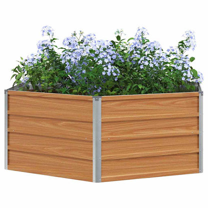 Verhoogd Tuinbed Hout Uiterlijk 129 x 129 x 45 cm