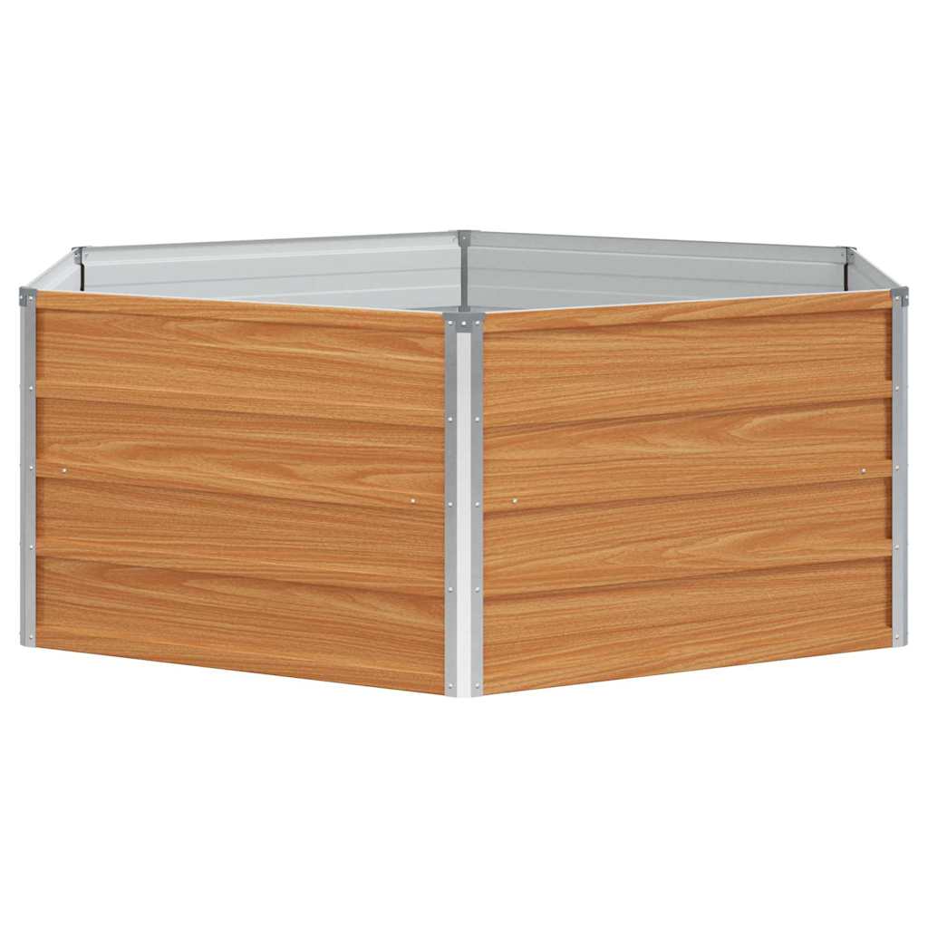 Verhoogd Tuinbed Hout Uiterlijk 129 x 129 x 45 cm