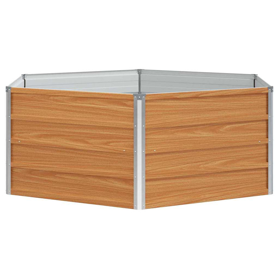 Verhoogd Tuinbed Hout Uiterlijk 129 x 129 x 45 cm