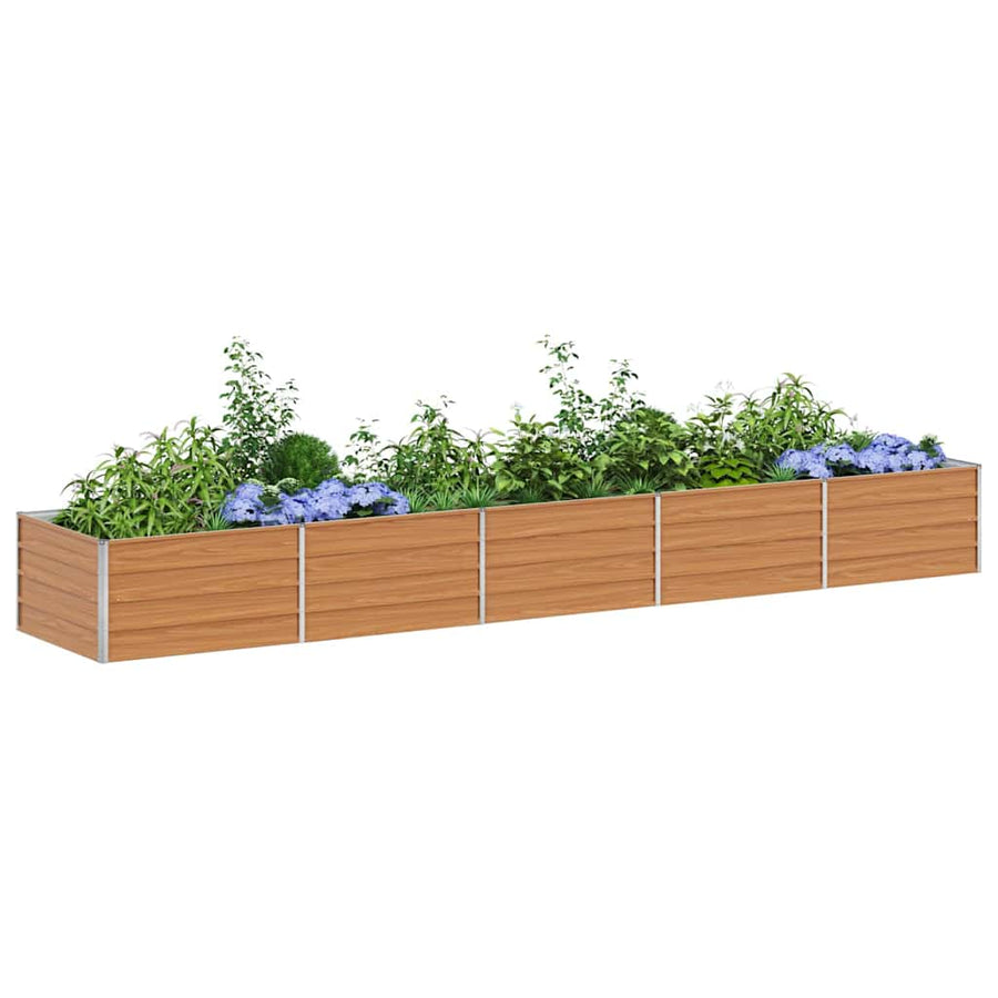 Verhoogde plantenbak Licht Bruin 400 x 80 x 45 cm