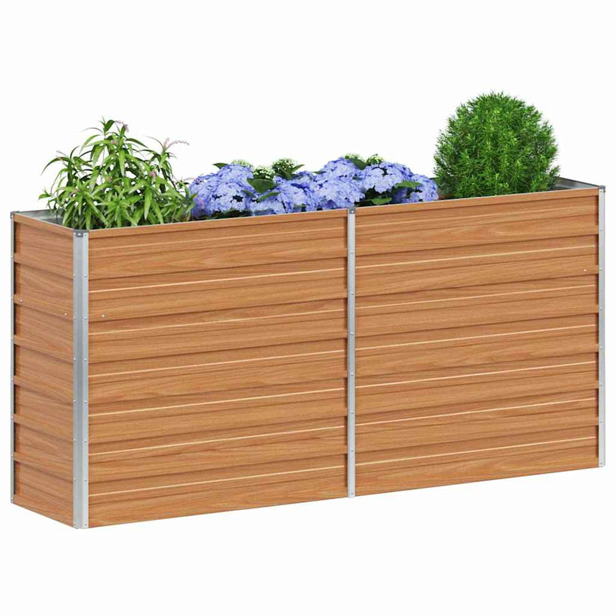 Verhoogde plantenbak Licht Bruin 160 x 40 x 77 cm