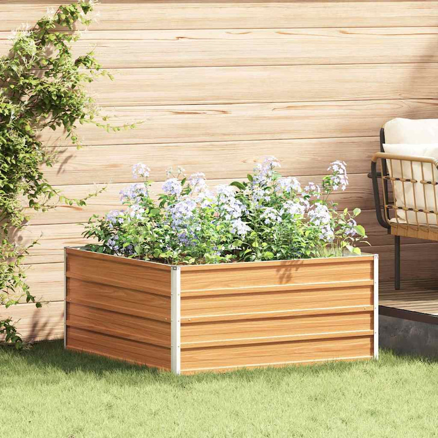 Verhoogde plantenbak Licht Bruin 100 x 100 x 45 cm