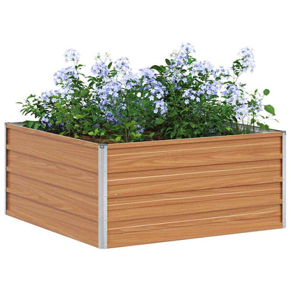 Verhoogde plantenbak Licht Bruin 100 x 100 x 45 cm