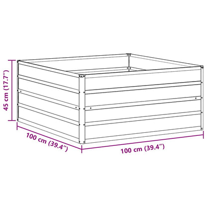 Verhoogde plantenbak Licht Bruin 100 x 100 x 45 cm
