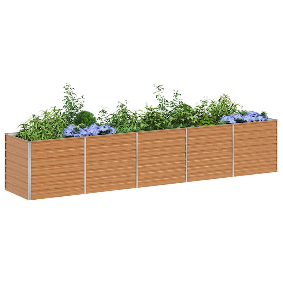 Verhoogde plantenbak Licht Bruin 400 x 80 x 77 cm
