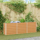 Raised Planter Light Brown 240 x 40 x 77 cm