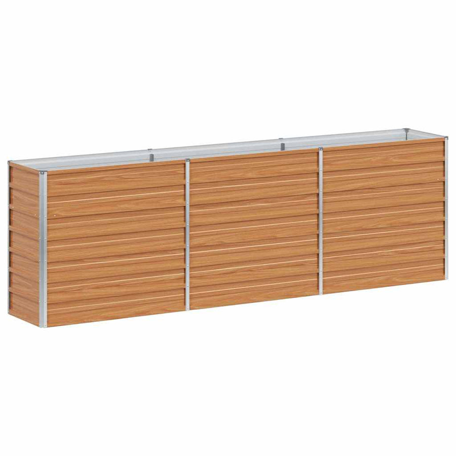 Verhoogde plantenbak Licht Bruin 240 x 40 x 77 cm