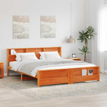 Bedframe Wasbruin 200 x 200 cm Massief grenenhout