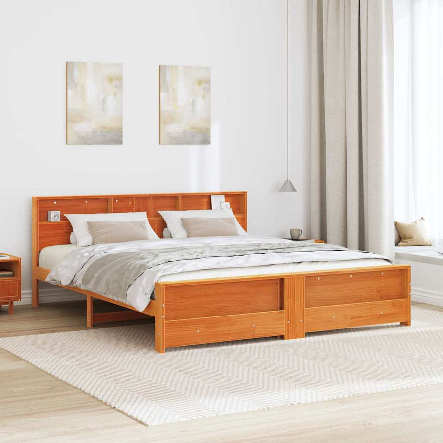 Bedframe Wasbruin 180 x 200 cm Massief grenenhout