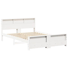 Bedframe met hoofdeinde Wit 160 x 200 cm Massief grenenhout