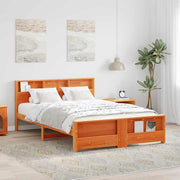 Bedframe 160x200 cm massief grenenhout wasbruin