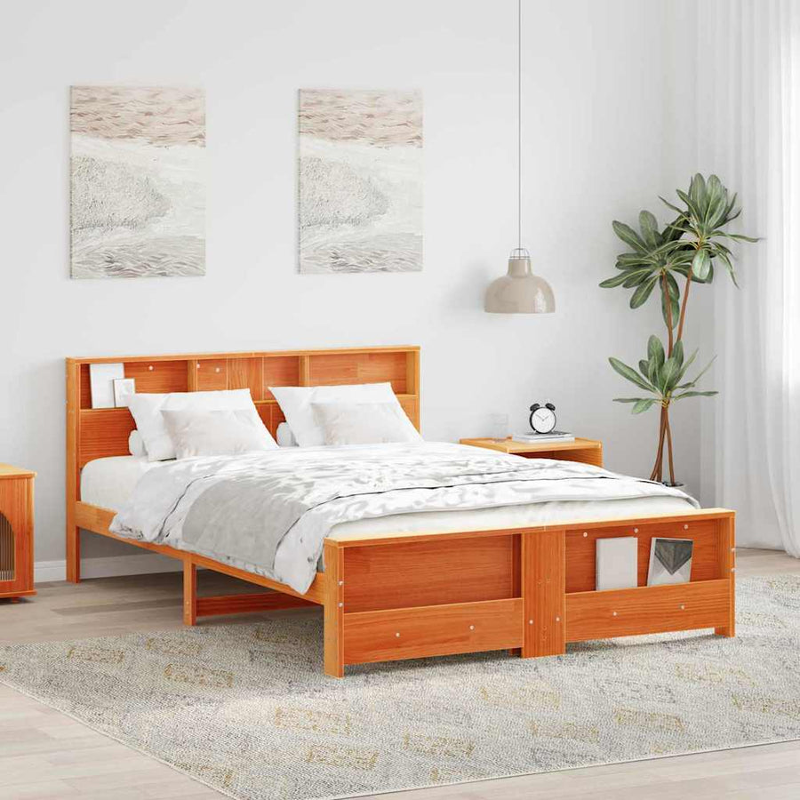 Bedframe Wasbruin 150 x 200 cm Massief grenenhout