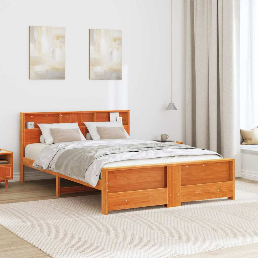 Bedframe Wasbruin 140 x 200 cm Massief grenenhout