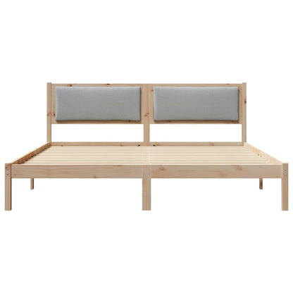 Bedframe Lichtgrijs 200 x 200 cm Massief grenenhout