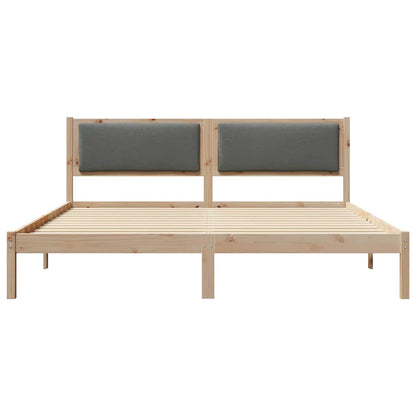 Bedframe Donkergrijs 200 x 200 cm Massief grenenhout
