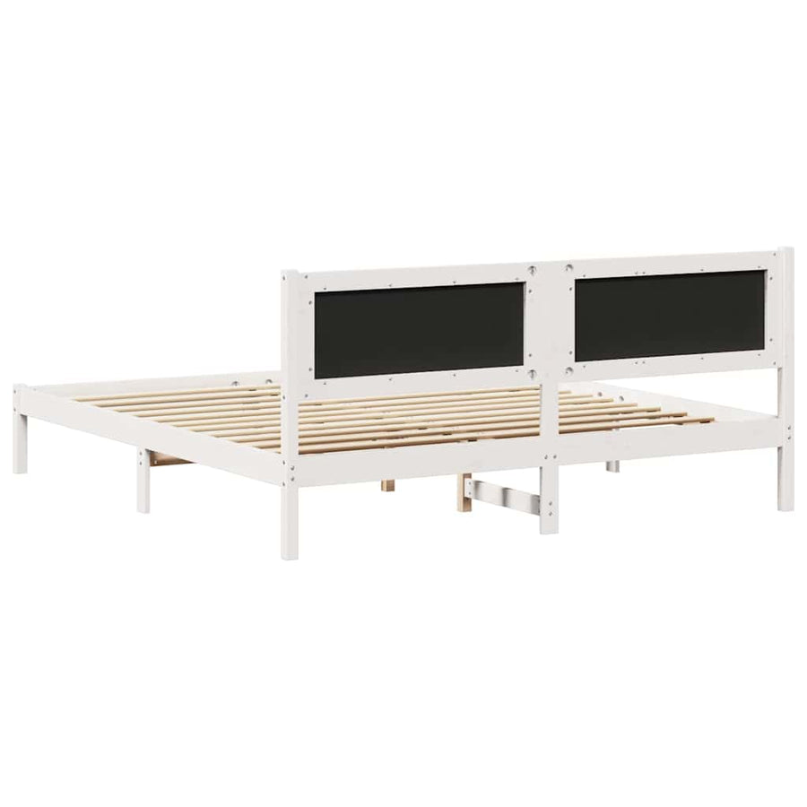 Bedframe Lichtgrijs 200 x 200 cm Massief grenenhout